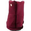 Dearfoams womens Sara Velour BootieSlipper(Shiny Burgundy)
