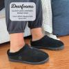 Dearfoams womens Suede Indoor Outdoor Doreen Clog(Black)
