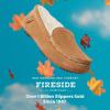 Fireside By Dearfoams Men’s Melbourne Genuine Shearling Moccasin Slippers, Memory Foam Sudede Loafers Slip-in House Shoes(Chestnut)