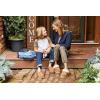 Fireside By Dearfoams Women’s Melton Platform Slippers, Genuine Shearling Memory Foam Slip-in House Shoes(Chestnut Platform)