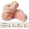 Fireside By Dearfoams Women’s Melton Platform Slippers, Genuine Shearling Memory Foam Slip-in House Shoes(Peach Dust Pavement)