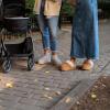 Fireside By Dearfoams Women’s Melton Platform Slippers, Genuine Shearling Memory Foam Slip-in House Shoes(Peach Dust Pavement)