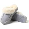 Fireside By Dearfoams Women’s Melton Platform Slippers, Genuine Shearling Memory Foam Slip-in House Shoes(Sleet Platform)