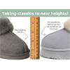 Fireside By Dearfoams Women’s Melton Platform Slippers, Genuine Shearling Memory Foam Slip-in House Shoes(Sleet Platform)
