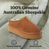 Fireside By Dearfoams Women’s Queenstown Shearling Slippers, Memory Foam Suede Clog, Indoor/Outdoor Slip-in House Shoes(Chestnut Platform)