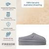 Fireside By Dearfoams Women’s Queenstown Shearling Slippers, Memory Foam Suede Clog, Indoor/Outdoor Slip-in House Shoes(Sleet Platform)
