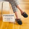 Fireside by Dearfoams Women’s Fireside Sydney Shearling Fur Indoor/Outdoor Scuff Slipper With Wide Widths(Black Combo)