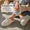 Fireside by Dearfoams Women’s Fireside Sydney Shearling Fur Indoor/Outdoor Scuff Slipper With Wide Widths(Bone)