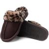 Fireside by Dearfoams Women’s Fireside Sydney Shearling Fur Indoor/Outdoor Scuff Slipper With Wide Widths(Brown Leopard)