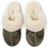 Fireside by Dearfoams Women’s Fireside Sydney Shearling Fur Indoor/Outdoor Scuff Slipper With Wide Widths(Camo)