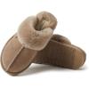 Fireside by Dearfoams Women’s Fireside Sydney Shearling Fur Indoor/Outdoor Scuff Slipper With Wide Widths(Driftwood)