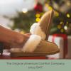 Fireside by Dearfoams Women’s Fireside Sydney Shearling Fur Indoor/Outdoor Scuff Slipper With Wide Widths(Sand)