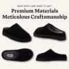 Fireside by Dearfoams mens Grafton Shearling Indoor/Outdoor Clog(Black)