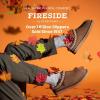 Fireside by Dearfoams mens Grafton Shearling Indoor/Outdoor Clog(Black Taping)