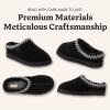 Fireside by Dearfoams mens Grafton Shearling Indoor/Outdoor Clog(Black Taping)