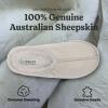 Fireside by Dearfoams mens Grafton Shearling Indoor/Outdoor Clog(Bone)