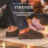 Fireside by Dearfoams mens Grafton Shearling Indoor/Outdoor Clog(Grey Quilted)