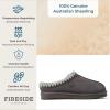 Fireside by Dearfoams mens Grafton Shearling Indoor/Outdoor Clog(Grey Taping)