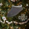 Fireside by Dearfoams mens Grafton Shearling Indoor/Outdoor Clog(Grey Taping)
