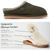 Fireside by Dearfoams mens Grafton Shearling Indoor/Outdoor Clog(Loden Taping)