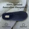 Fireside by Dearfoams mens Grafton Shearling Indoor/Outdoor Clog(Navy)