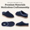 Fireside by Dearfoams mens Grafton Shearling Indoor/Outdoor Clog(Navy Taping)