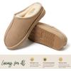 Fireside by Dearfoams mens Grafton Shearling Indoor/Outdoor Clog(Sand)