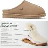 Fireside by Dearfoams mens Grafton Shearling Indoor/Outdoor Clog(Sand)