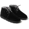 Fireside by Dearfoams mens Shepparton Shearling Fur Indoor/Outdoor Lace-up Chukka Boot(Black)