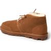 Fireside by Dearfoams mens Shepparton Shearling Fur Indoor/Outdoor Lace-up Chukka Boot(Chestnut)