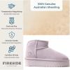 Fireside by Dearfoams womens Genuine Shearling Kingston Platform Mini Boot(Lilac Platform)