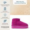 Fireside by Dearfoams womens Genuine Shearling Kingston Platform Mini Boot(Mystic Purple)