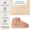 Fireside by Dearfoams womens Genuine Shearling Kingston Platform Mini Boot(Peach Dust Platform)