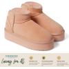 Fireside by Dearfoams womens Genuine Shearling Kingston Platform Mini Boot(Peach Dust Platform)