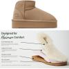 Fireside by Dearfoams womens Genuine Shearling Kingston Platform Mini Boot(Sand Platform)