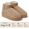 Fireside by Dearfoams womens Genuine Shearling Kingston Platform Mini Boot(Sand Platform)