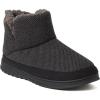 Dearfoams Men’s James Woven Boot Slipper(Black)