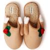 Dearfoams Men’s Matching Family Holiday Christmas Reindeer & Turkey Scuff Slippers(Men’s Turkey)