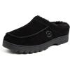 Dearfoams Men’s Reed Genuine Suede Clog(Black)