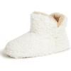 Dearfoams Women’s Chelsea Faux Fuzzy Sherpa Indoor House Bootie Slipper(Muslin)
