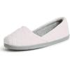 Dearfoams Women’s Microfiber Velour A-Line Flat(Fresh Pink)