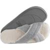 Dearfoams Women’s Slipper 50788 – Microfiber Terry Slide with Quilted Vamp, Gray, XL