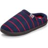 Dearfoams mens Case Casual Clog(Blue Red Stripe)