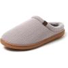 Dearfoams mens Case Casual Clog(Grey)