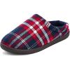 Dearfoams mens Case Casual Clog(Navy Plaid)