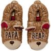Dearfoams mens Matching Family Holiday Papa Bear Sherpa Lined Moc Toe With Embroidery Slipper(Furry Teddy)