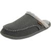 Dearfoams mens Matthew Moc Toe Scuff Indoor Outdoor House Shoe(Grey)