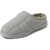Dearfoams mens Memory Foam Indoor Outdoor House Slipper – Brayden Clog – Gifts for Men(Light Heather Grey)