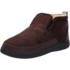 Dearfoams mens Spencer Microsuede Indoor/Outdoor Comfort Boot With Fleece Lining(Coffee)