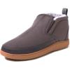 Dearfoams mens Spencer Microsuede Indoor/Outdoor Comfort Boot With Fleece Lining(Pavement)
